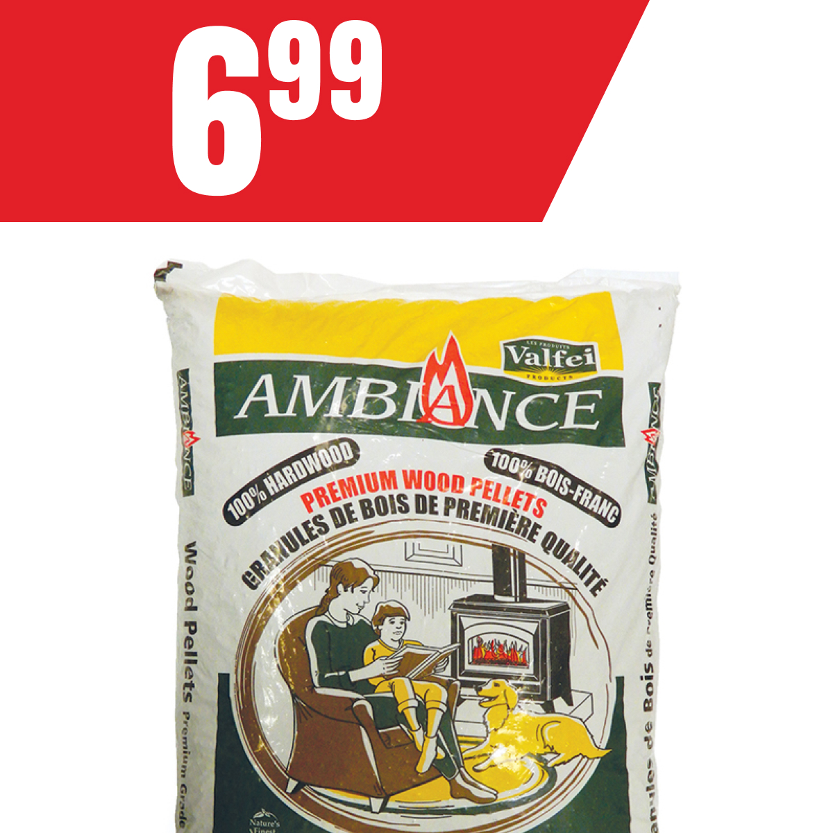 Granules de bois dur à seulement 6,99$!