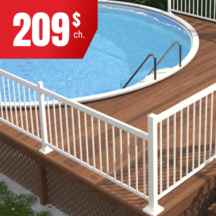 Rampes en aluminium pour piscine Entourage à 209 $.