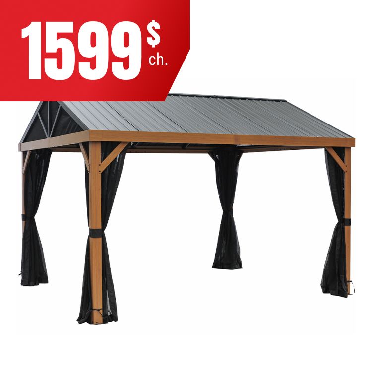 Gazebo Hatley 12’ x 14’ à 1599 $.