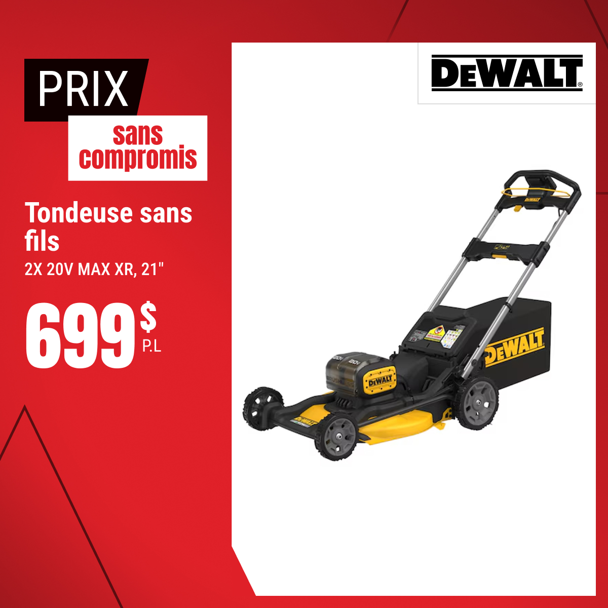 Prix sans compromis sur la tondeuse sans fils sélectionnée ! 