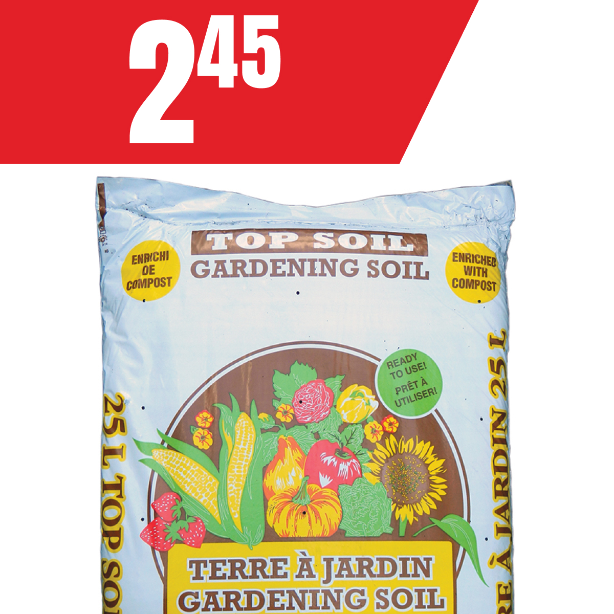 Terre à jardin à seulement 2,45$!