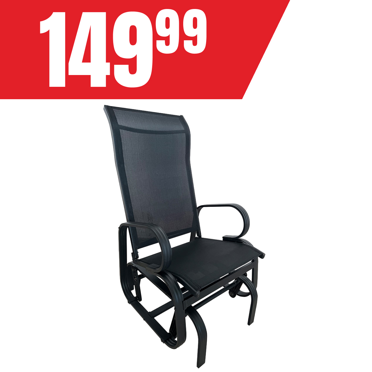 Chaise berçante extérieure à 149,99$!