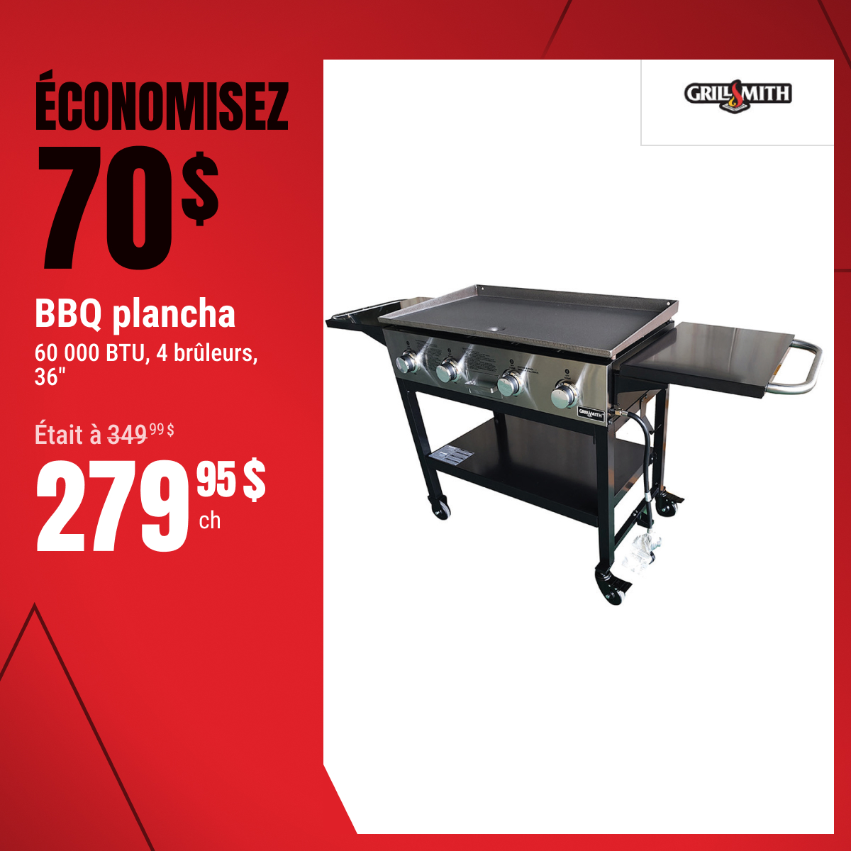 Économisez 70 $ sur le BBQ plancha sélectionné !