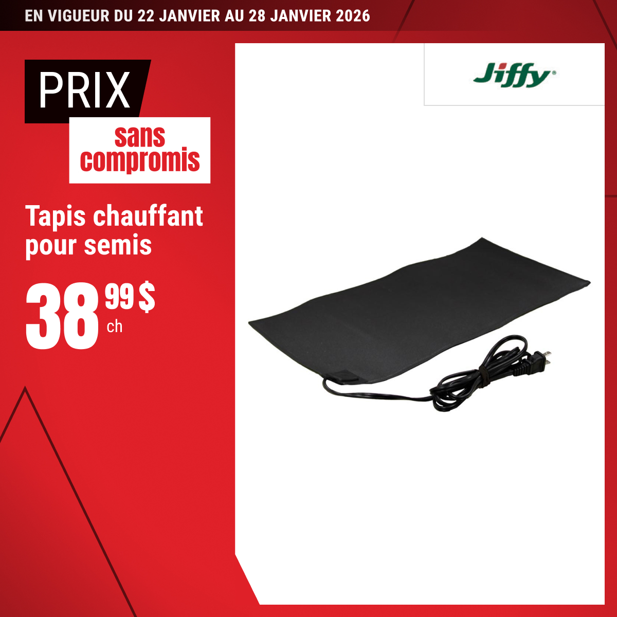 Prix sans compromis sur le tapis chauffant sélectionné!