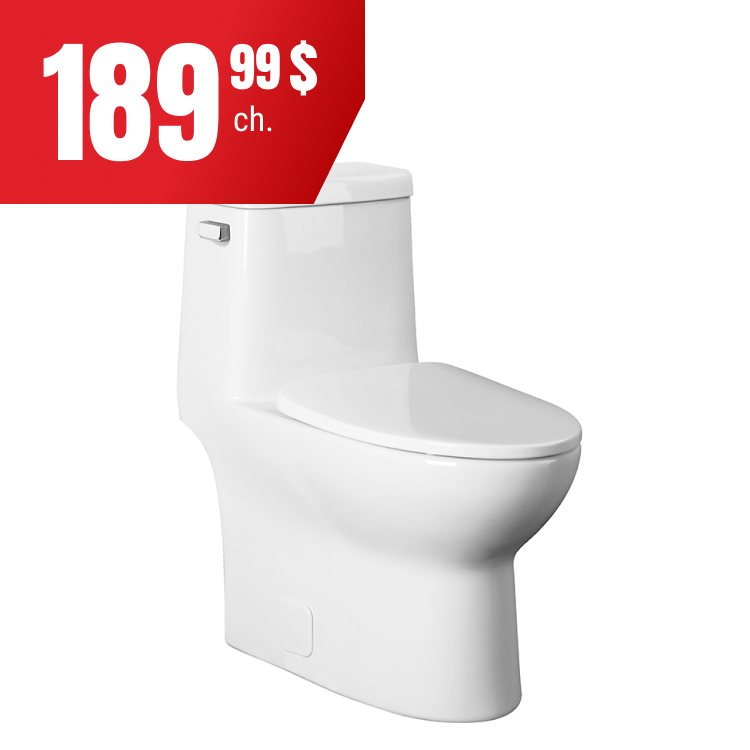 Toilette allongée jupée Perry à 189,99 $.
