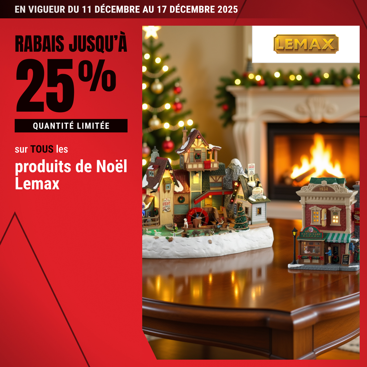 Rabais jusqu’à 25% sur TOUS les produits de Noël Lemax!