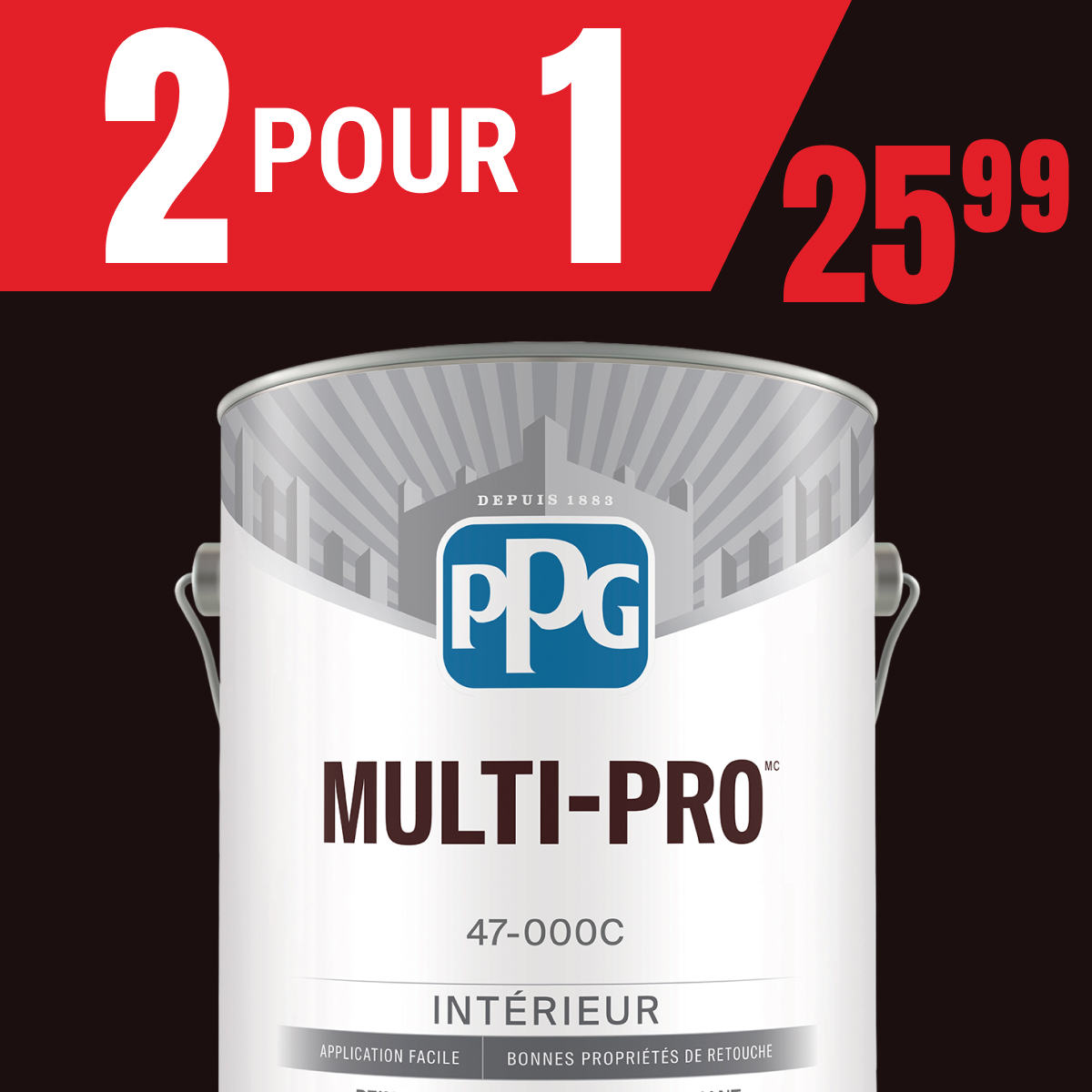 2 pour 1 sur la peinture d’intérieur Sico Multi-Pro 3,78 L!