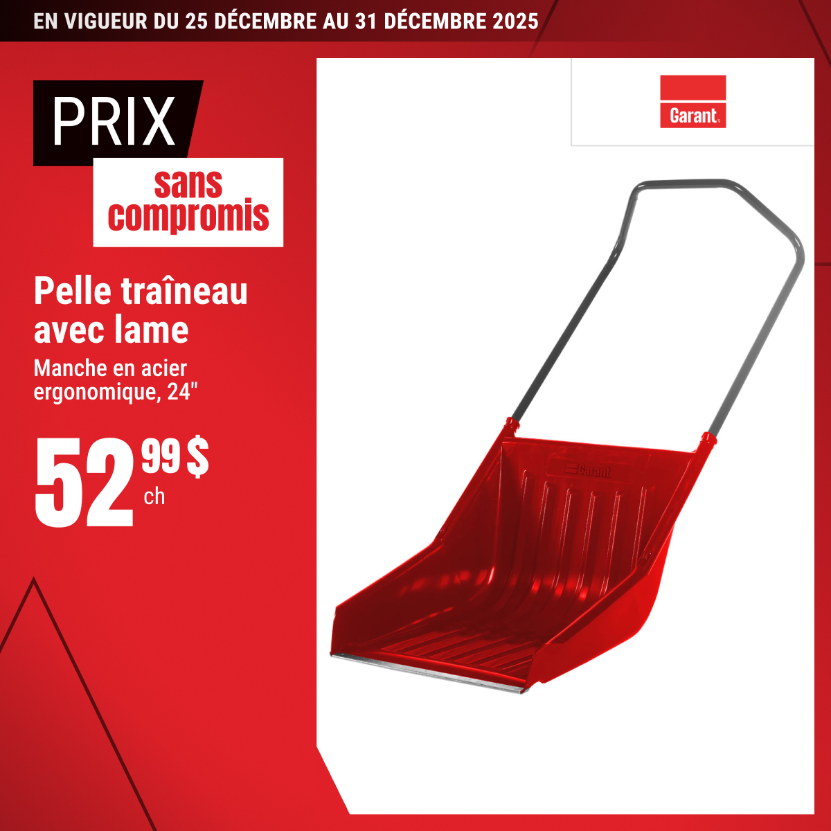 Prix sans compromis sur la pelle traîneau sélectionnée!