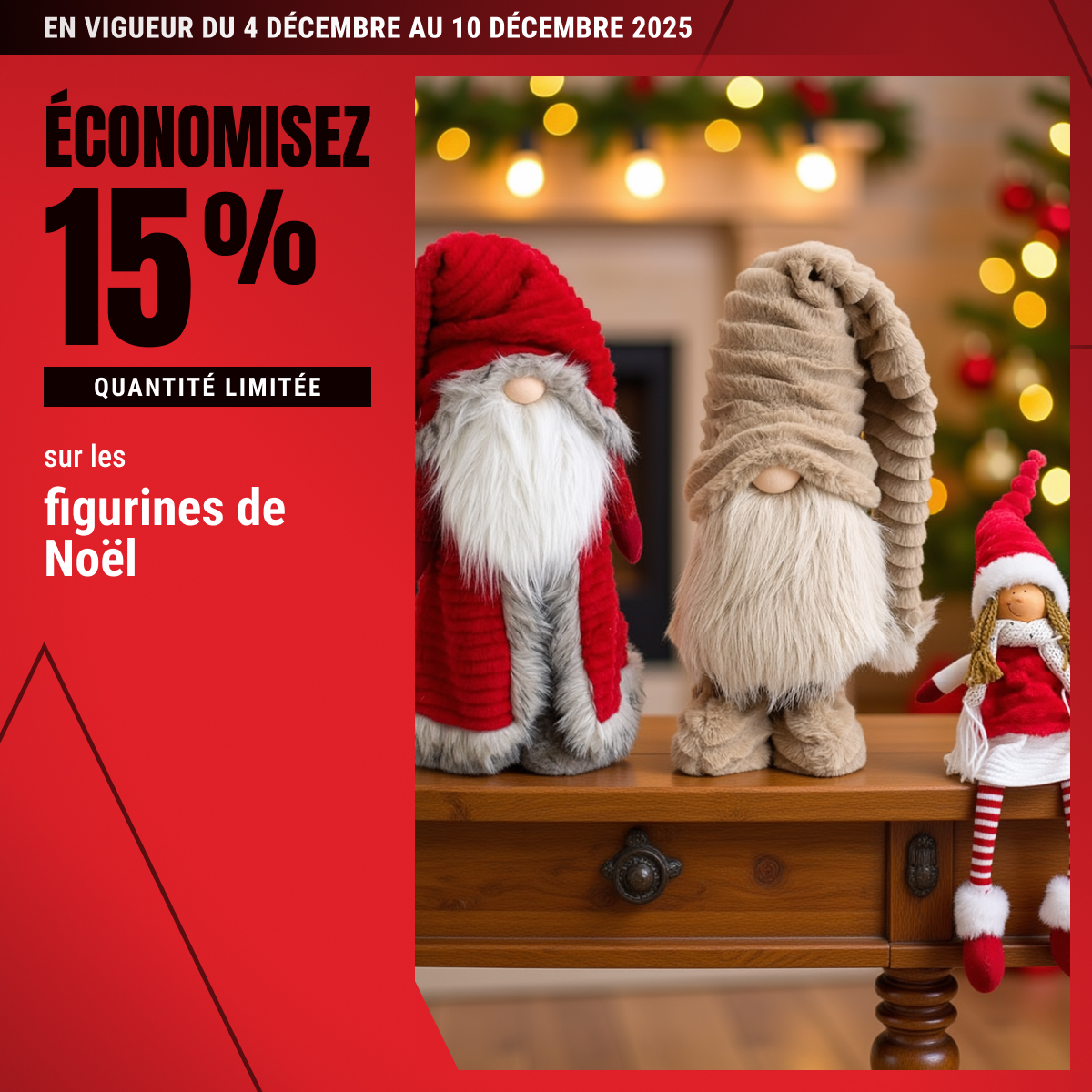 Économisez 15% sur les figurines de Noël!
