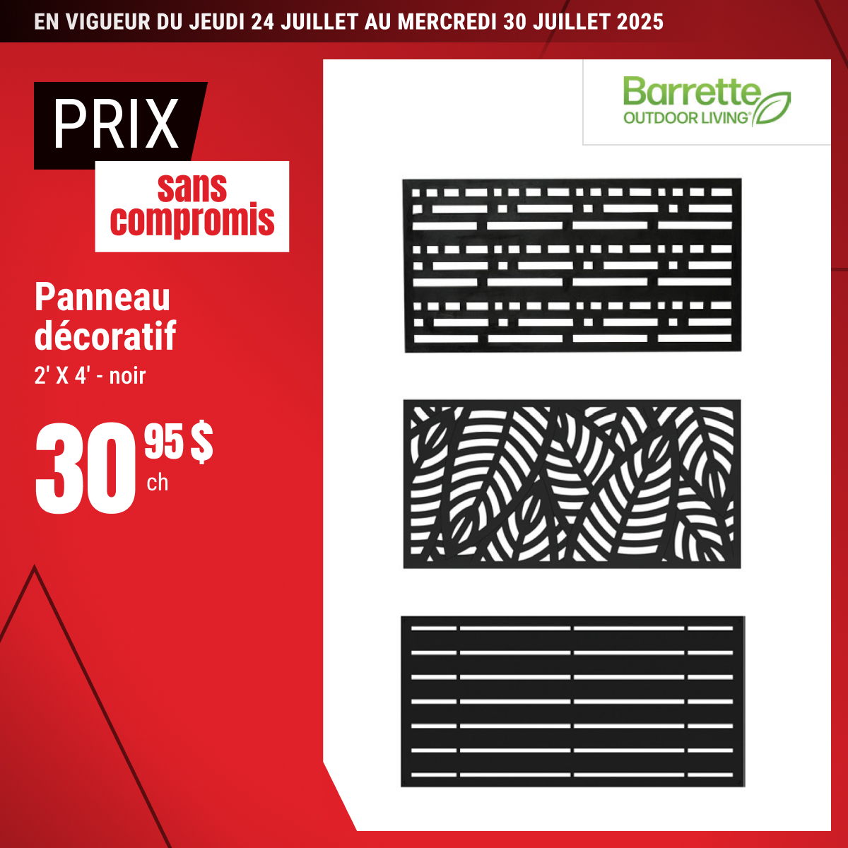 Prix sans compromis sur les panneaux décoratifs sélectionnés
