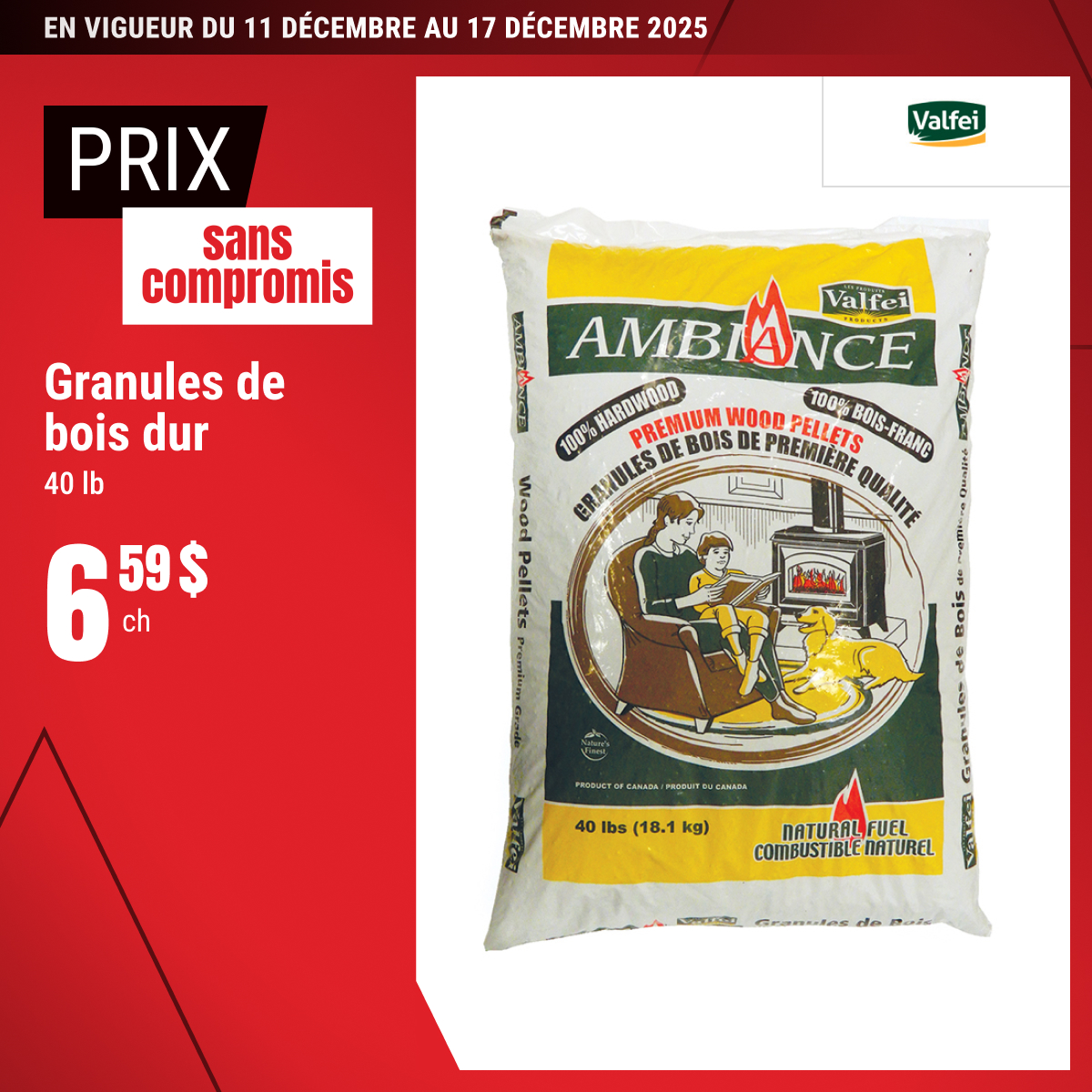 Prix sans compromis sur les granules de bois sélectionnées!