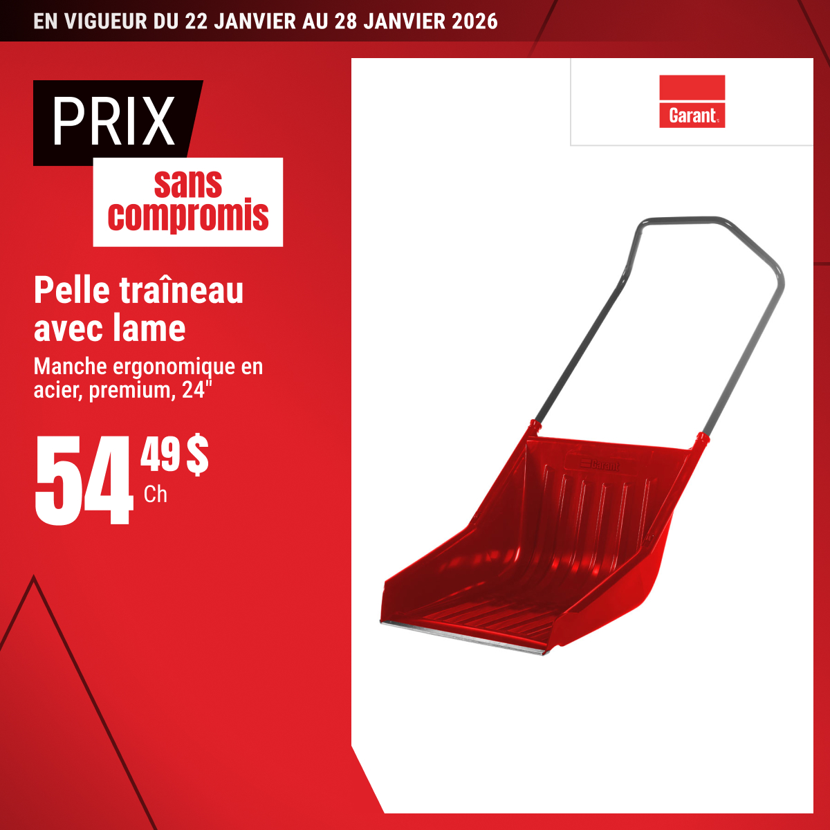 Prix sans compromis sur la pelle traîneau sélectionnée!