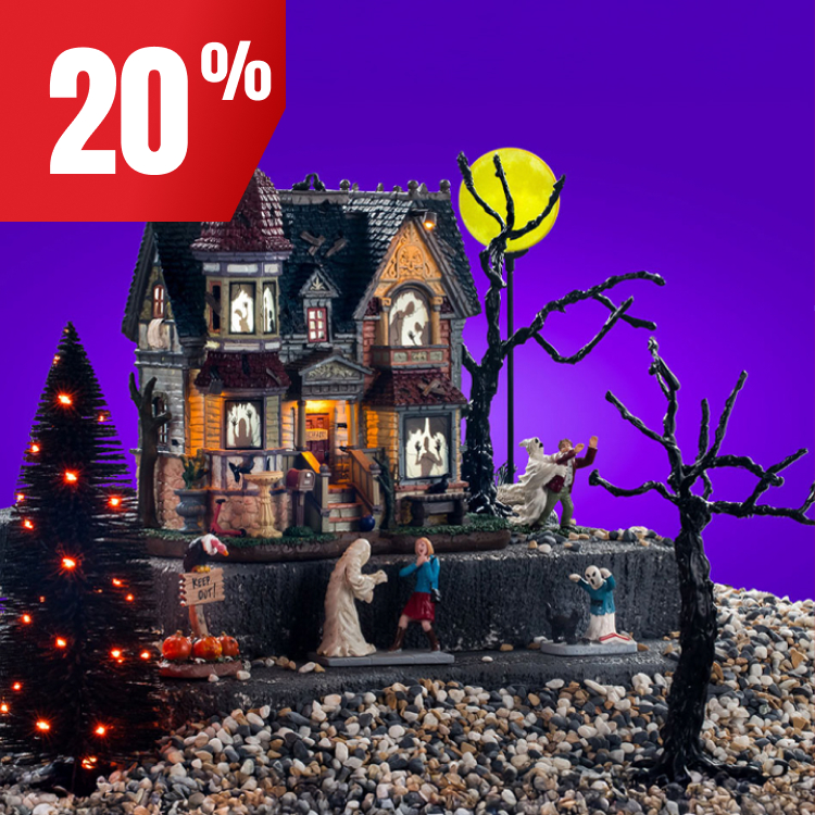 Économisez jusqu’à 20 % sur les maisons et manèges d’Halloween Lemax.