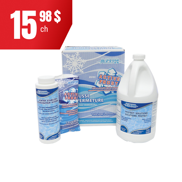 Trousse de fermeture de piscine à 15,98 $.