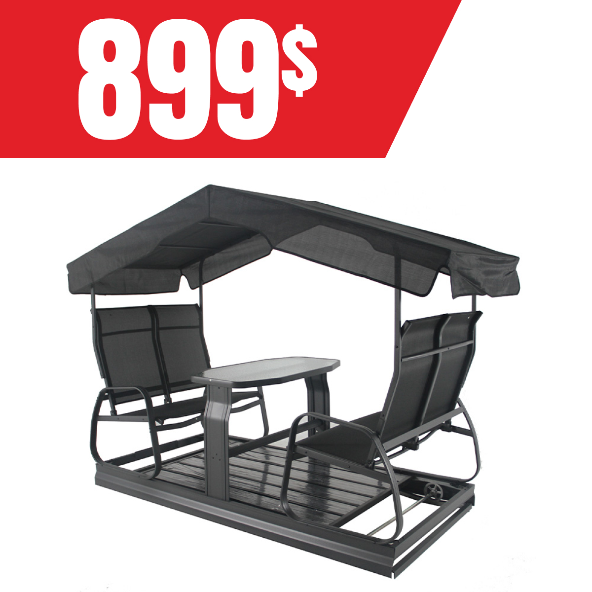 Rabais de 200$ sur la balançoire Exotica 4 places!