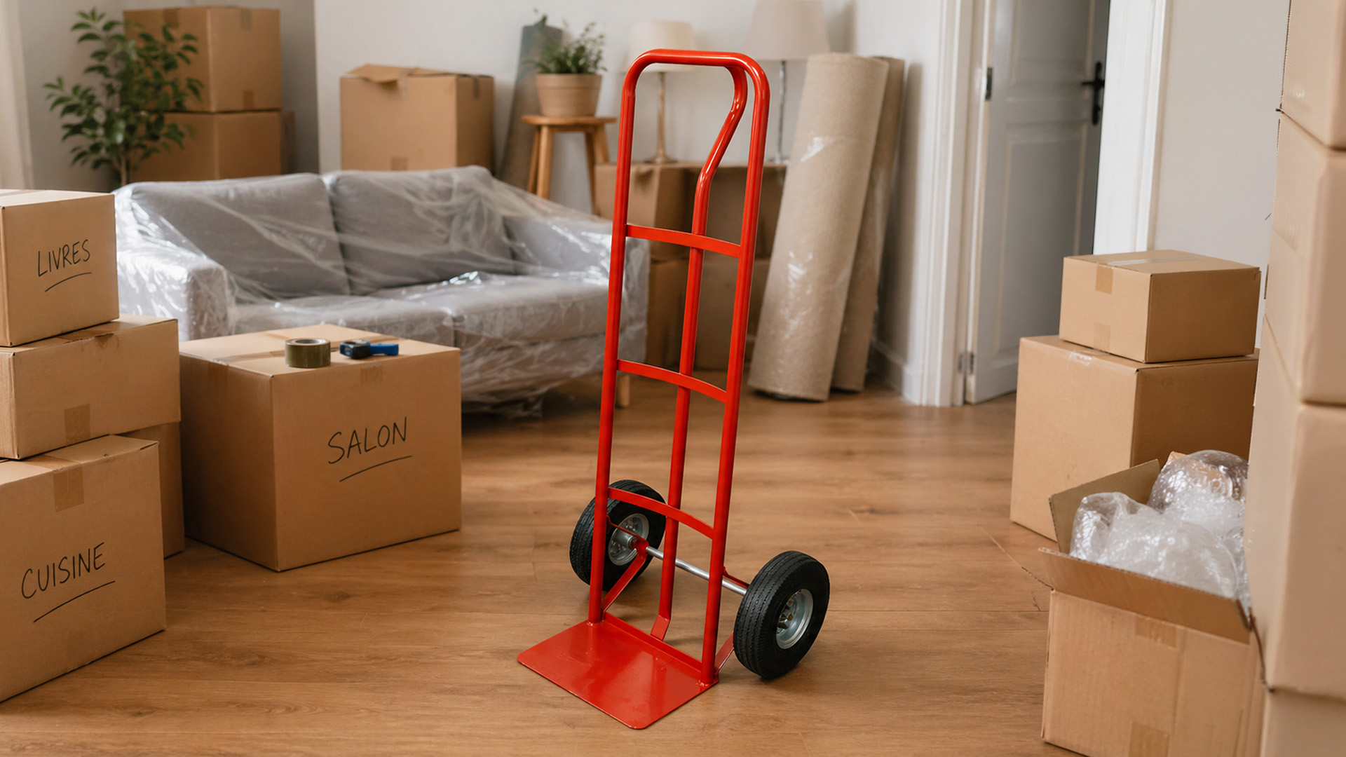 Diables, couvertures et bandes pour déménagement