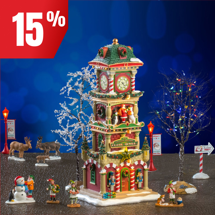 Économisez 15 % sur les maisons manèges et les ensembles Lemax de Noël.