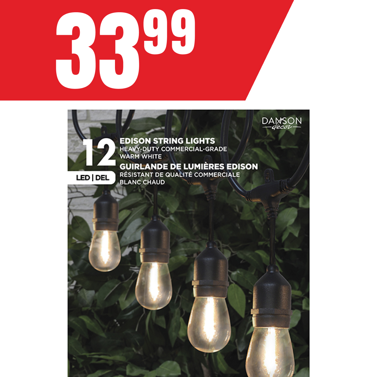 Jeu de 12 lumières DEL à seulement 33,99$!